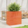 Jardinera madera maciza de pino marrón cera 70x40x68,5 cm by vidaXL, Pots and planters - Ref: Foro24-3282486, Price: 187,88 €...