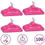 Set mit 100 rutschfesten Kleiderbügeln aus rosa Samt von vidaXL, Kleiderbügel - Ref: Foro24-289925, Preis: 63,95 €, Rabatt: %