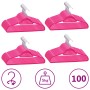 Set mit 100 rutschfesten Kleiderbügeln aus rosa Samt von vidaXL, Kleiderbügel - Ref: Foro24-289925, Preis: 62,64 €, Rabatt: %