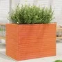Jardinera madera maciza de pino marrón cera 90x60x68,5 cm de vidaXL, Maceteros y jardineras - Ref: Foro24-3282501, Precio: 25...