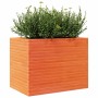 Jardinera madera maciza de pino marrón cera 90x60x68,5 cm by vidaXL, Pots and planters - Ref: Foro24-3282501, Price: 254,92 €...