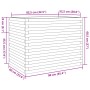 Jardinera madera maciza de pino marrón cera 90x60x68,5 cm by vidaXL, Pots and planters - Ref: Foro24-3282501, Price: 254,92 €...