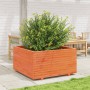 Jardinera madera maciza de pino marrón cera 90x90x49,5 cm by vidaXL, Pots and planters - Ref: Foro24-3282536, Price: 239,29 €...