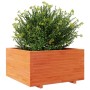 Jardinera madera maciza de pino marrón cera 90x90x49,5 cm by vidaXL, Pots and planters - Ref: Foro24-3282536, Price: 239,29 €...