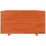 Jardinera madera maciza de pino marrón cera 90x90x49,5 cm by vidaXL, Pots and planters - Ref: Foro24-3282536, Price: 239,29 €...