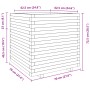 Imprägnierte Kiefernholz-Pflanzschale 70x70x72,5 cm von vidaXL, Töpfe und Pflanzgefäße - Ref: Foro24-3282588, Preis: 233,41 €...