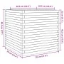 Jardinera de madera de pino impregnada 70x70x68,5 cm by vidaXL, Pots and planters - Ref: Foro24-3282478, Price: 207,97 €, Dis...