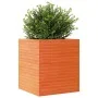 Jardinera de madera maciza de pino marrón cera 60x60x68,5 cm von vidaXL, Töpfe und Pflanzgefäße - Ref: Foro24-3282471, Preis:...