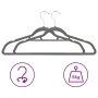 Set of 20 non-slip gray velvet clothes hangers by vidaXL, Hangers - Ref: Foro24-289917, Price: 18,82 €, Discount: %