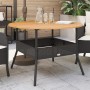 Mesa de jardín superficie madera acacia ratán negro Ø110x71 cm by vidaXL, Garden tables - Ref: Foro24-368625, Price: 153,98 €...