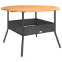 Mesa de jardín superficie madera acacia ratán negro Ø110x71 cm by vidaXL, Garden tables - Ref: Foro24-368625, Price: 153,98 €...