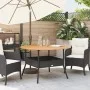 Mesa de jardín superficie madera acacia ratán negro Ø110x71 cm von vidaXL, Gartentische - Ref: Foro24-368625, Preis: 151,44 €...