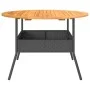 Mesa de jardín superficie madera acacia ratán negro Ø110x71 cm von vidaXL, Gartentische - Ref: Foro24-368625, Preis: 151,44 €...