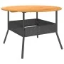 Mesa de jardín superficie madera acacia ratán negro Ø110x71 cm von vidaXL, Gartentische - Ref: Foro24-368625, Preis: 151,44 €...