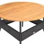 Mesa de jardín superficie madera acacia ratán negro Ø110x71 cm von vidaXL, Gartentische - Ref: Foro24-368625, Preis: 151,44 €...