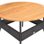 Mesa de jardín superficie madera acacia ratán negro Ø110x71 cm by vidaXL, Garden tables - Ref: Foro24-368625, Price: 153,98 €...