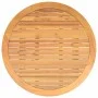 Mesa de jardín superficie de madera ratán PE beige Ø110x71 cm de vidaXL, Mesas de jardín - Ref: Foro24-368627, Precio: 156,25...