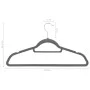 Set of 20 non-slip gray velvet clothes hangers by vidaXL, Hangers - Ref: Foro24-289917, Price: 18,82 €, Discount: %