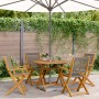 Set de comedor jardín 5 pzas polipropileno madera maciza gris by vidaXL, Garden sets - Ref: Foro24-3281818, Price: 387,01 €, ...