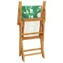 Set de comedor jardín 5 pzas tela madera maciza estampado hojas de vidaXL, Conjuntos de jardín - Ref: Foro24-3281824, Precio:...