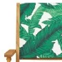 Set de comedor jardín 5 pzas tela madera maciza estampado hojas de vidaXL, Conjuntos de jardín - Ref: Foro24-3281824, Precio:...