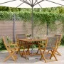 Set de comedor jardín 5 pzas polipropileno madera maciza gris by vidaXL, Garden sets - Ref: Foro24-3281830, Price: 370,73 €, ...