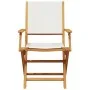 Set de comedor de jardín 5 pzas tela madera maciza blanco crema de vidaXL, Conjuntos de jardín - Ref: Foro24-3281832, Precio:...