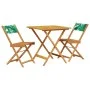 Juego de bistro de 3 piezas tela madera maciza estampado hojas by vidaXL, Garden sets - Ref: Foro24-3281872, Price: 158,21 €,...