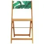 Juego de bistro de 3 piezas tela madera maciza estampado hojas by vidaXL, Garden sets - Ref: Foro24-3281872, Price: 158,21 €,...