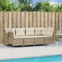 Juego de sofás jardín con cojines 5 pzas ratán sintético beige by vidaXL, Garden sets - Ref: Foro24-3261525, Price: 403,98 €,...