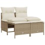 Juego de sofás jardín con cojines 5 pzas ratán sintético beige by vidaXL, Garden sets - Ref: Foro24-3261525, Price: 413,78 €,...