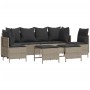 Set de sofás jardín y cojines 5 pzas ratán sintético gris claro by vidaXL, Garden sets - Ref: Foro24-3261550, Price: 407,24 €...