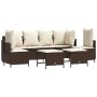 Garten-Essgruppe, 5-teilig, mit braunen Kunststoff-Rattan-Kissen. von vidaXL, Gartensets - Ref: Foro24-3261546, Preis: 400,09...