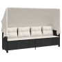 Gartenmöbel-Set 5-teilig mit schwarzen Polstern aus synthetischem Rattan von vidaXL, Gartensets - Ref: Foro24-3261527, Preis:...