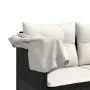 Set de muebles de jardín 5 pzas y cojines ratán sintético negro de vidaXL, Conjuntos de jardín - Ref: Foro24-3261527, Precio:...