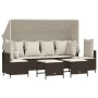 Set comedor de jardín 5 piezas y cojines ratán sintético marrón by vidaXL, Garden sets - Ref: Foro24-3261552, Price: 437,21 €...