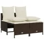 Garten-Essgruppe, 5-teilig, mit braunen Kunststoff-Rattan-Kissen. von vidaXL, Gartensets - Ref: Foro24-3261552, Preis: 430,18...