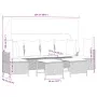 Garten-Essgruppe, 5-teilig, mit braunen Kunststoff-Rattan-Kissen. von vidaXL, Gartensets - Ref: Foro24-3261552, Preis: 430,18...