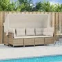 Gartensofa-Set mit 5-teiligen Kissen aus synthetischem Rattan in Beige. von vidaXL, Gartensets - Ref: Foro24-3261531, Preis: ...