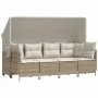 Gartensofa-Set mit 5-teiligen Kissen aus synthetischem Rattan in Beige. von vidaXL, Gartensets - Ref: Foro24-3261531, Preis: ...