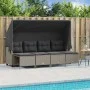 Set de sofás jardín y cojines 5 pzas ratán sintético gris claro by vidaXL, Garden sets - Ref: Foro24-3261544, Price: 378,34 €...
