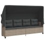 Set de sofás jardín y cojines 5 pzas ratán sintético gris claro by vidaXL, Garden sets - Ref: Foro24-3261544, Price: 366,32 €...