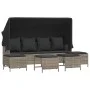 Juego de sofás jardín con cojines 5 pzas ratán sintético gris by vidaXL, Garden sets - Ref: Foro24-3261565, Price: 382,23 €, ...
