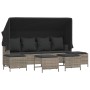 Juego de sofás jardín con cojines 5 pzas ratán sintético gris by vidaXL, Garden sets - Ref: Foro24-3261565, Price: 389,60 €, ...