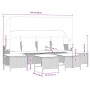 Gartensitzgruppe mit 5-teiligen Sofas und Kissen aus grauem synthetischem Rattan. von vidaXL, Gartensets - Ref: Foro24-326156...