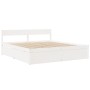 Bed frame with drawers solid white pine wood 180x200 cm by vidaXL, Beds and slatted bases - Ref: Foro24-3282340, Price: 337,5...
