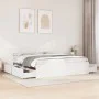 Bed frame with drawers solid white pine wood 180x200 cm by vidaXL, Beds and slatted bases - Ref: Foro24-3282340, Price: 332,9...