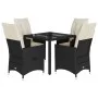 Set de muebles jardín 5 pzas con cojines ratán sintético negro by vidaXL, Garden sets - Ref: Foro24-3276692, Price: 550,21 €,...