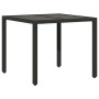 Gartenmöbel-Set, 5-teilig, mit schwarzen Polstern aus synthetischem Rattan von vidaXL, Gartensets - Ref: Foro24-3276692, Prei...