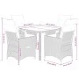 Set de muebles jardín 5 pzas con cojines ratán sintético negro by vidaXL, Garden sets - Ref: Foro24-3276692, Price: 550,21 €,...